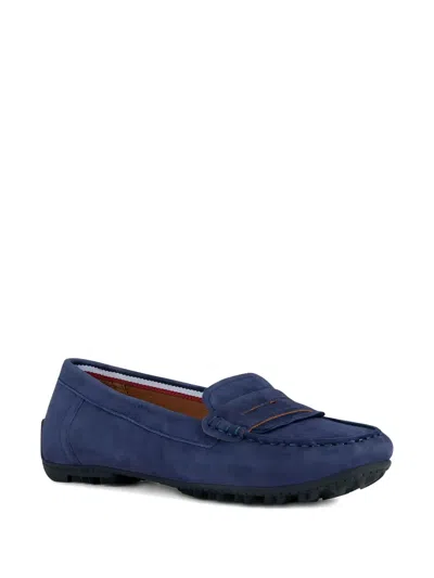 Geox Kosmopolis Suede Loafers In Blue