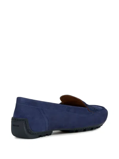 Geox Kosmopolis Suede Loafers In Blue
