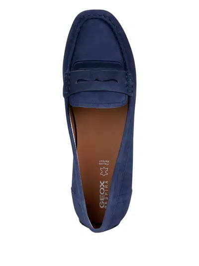 Geox Kosmopolis Suede Loafers In Blue