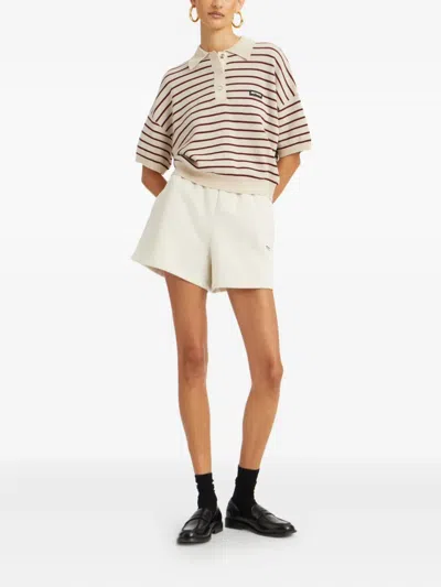 Rotate Birger Christensen Rotate Sunday Logo-embroidered Cotton Shorts In Gray