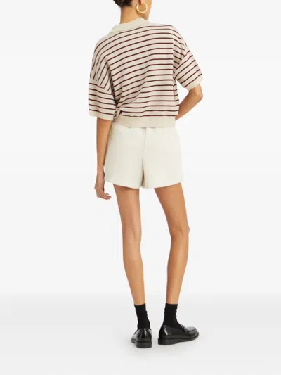 Rotate Birger Christensen Rotate Sunday Logo-embroidered Cotton Shorts In Gray
