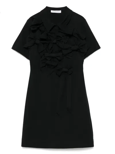 Viktor & Rolf Bow Bouquet Mini Dress In Black