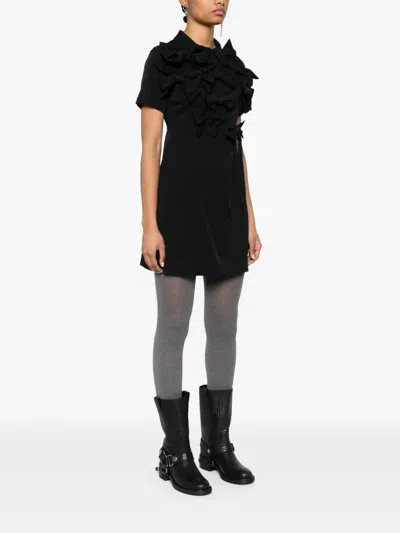 Viktor & Rolf Bow Bouquet Mini Dress In Black