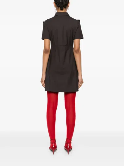 Viktor & Rolf Bow Bouquet Mini Dress In Brown