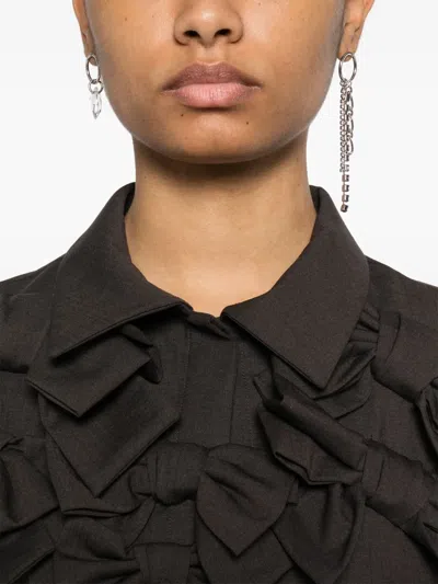 Viktor & Rolf Bow Bouquet Mini Dress In Brown