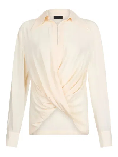 Liu •jo Crêpe De Chine Blouse In Neutral