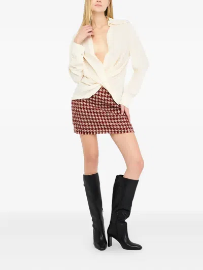 Liu •jo Crêpe De Chine Blouse In Neutral