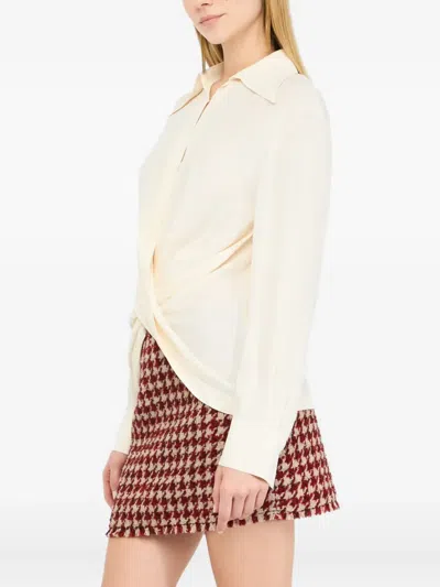 Liu •jo Crêpe De Chine Blouse In Neutral