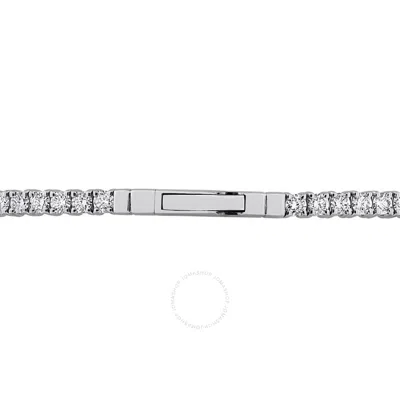 Created Forever 3 1/4ct Tw Lab-grown Diamond Bangle In 14k White Gold In Silver