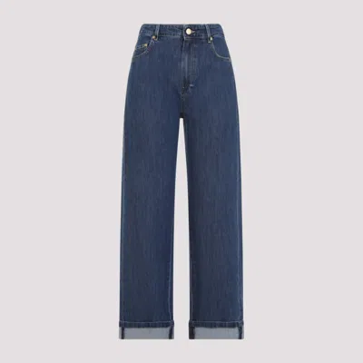Max Mara Blue Cotton Eles Jeans In Blue