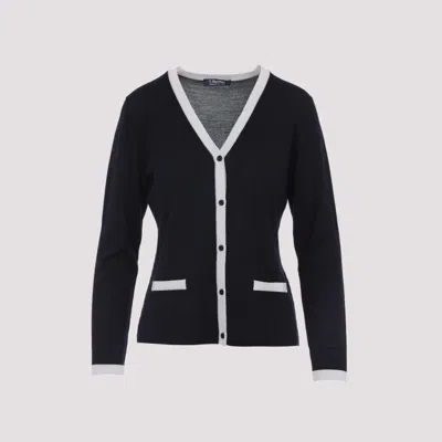 Max Mara Black V-neck Cardigan In Black
