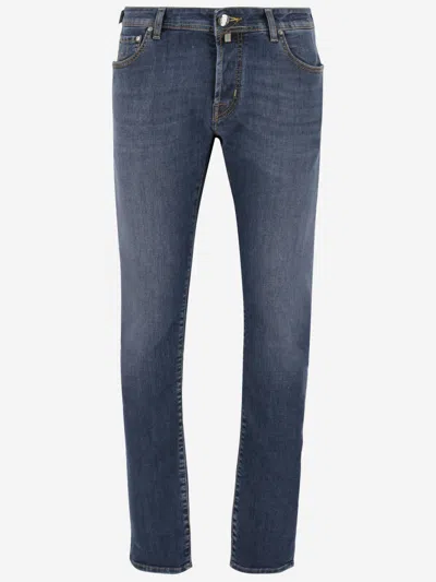 Jacob Cohen Belt Loop Denim Trousers In Blue