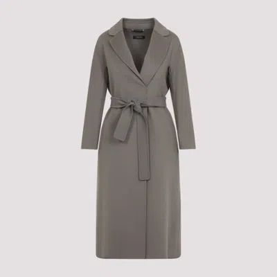 Max Mara Tailored Virgin Wool Coat In Gray