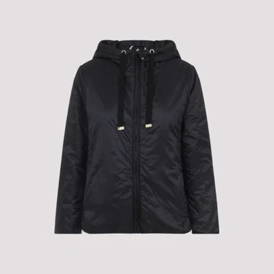 Max Mara Greenh Coated Canvas Rain Jacket In Black