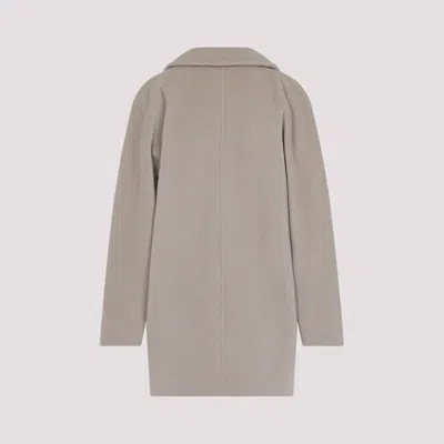 Max Mara Double-breasted Coat In Luxurious Wool-cashmere Blend In Gray