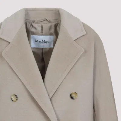 Max Mara Double-breasted Coat In Luxurious Wool-cashmere Blend In Gray
