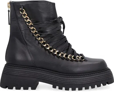 Alevì Milano Ines Leather Ankle Boots In Multi