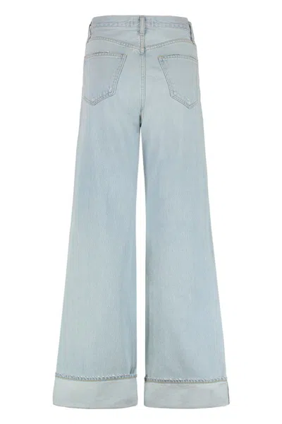 Agolde Jeans With Belt Loops In Blue