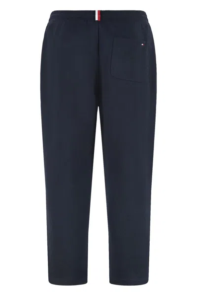 Tommy Hilfiger Cotton Track-pants Elastic Waistband In Blue