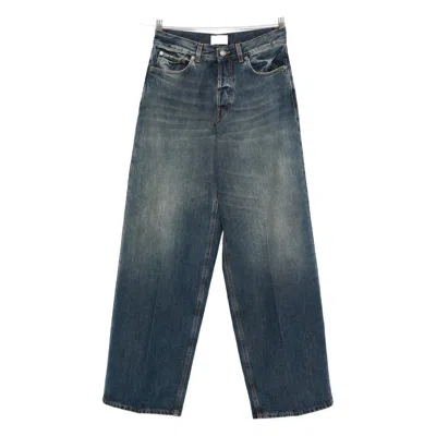 Haikure 'bethany' Blue Jeans With Logo Patch On The Rear In Blue