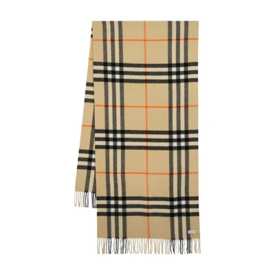 Burberry Giant Check Scarf In Brown