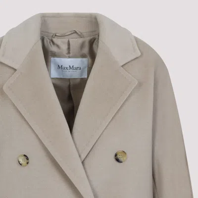 Max Mara Double-breasted Coat In Luxurious Wool-cashmere Blend In Gray