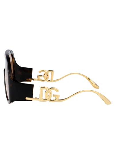 Dolce & Gabbana Tortoiseshell Sunglasses In Brown