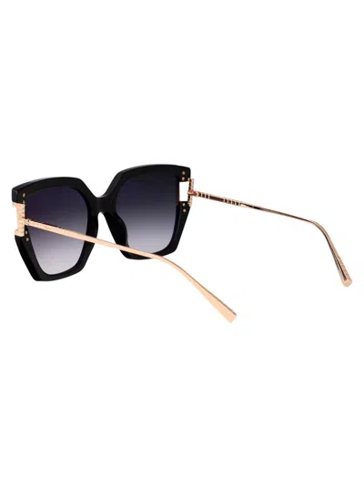 Chopard Geometric Sunglasses Sch378 M 0 Blk In Black