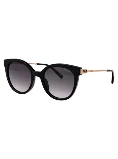 Chopard Geometric Sunglasses Sch405 S 0700 In Black