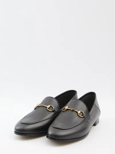Gucci Black Brixton Horsebit Leather Loafers In Black