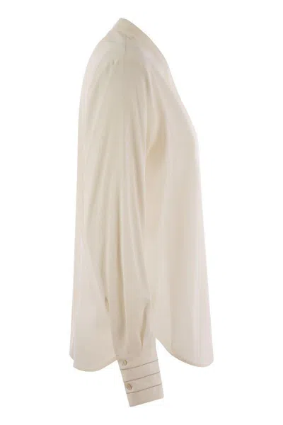 Peserico Silk Crepe Shirt In Neutral