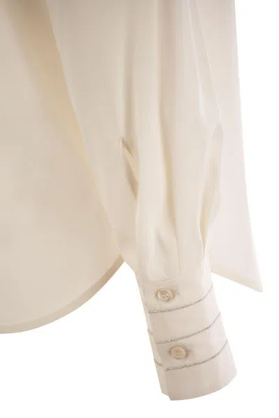 Peserico Silk Crepe Shirt In Neutral