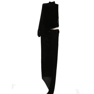 Francesco Murano Draped One-shoulder Maxi Dress