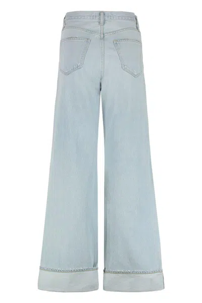 Agolde Jeans With Belt Loops In Blue