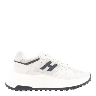 Hogan H669 Lace-up Leather Shoes In White