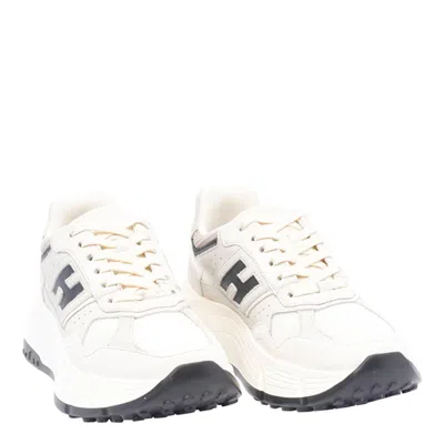 Hogan H669 Lace-up Leather Shoes In White