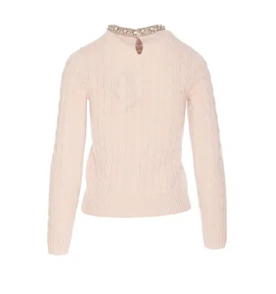 Valentino Garavani Women Embroidered Wool Sweater In Pink