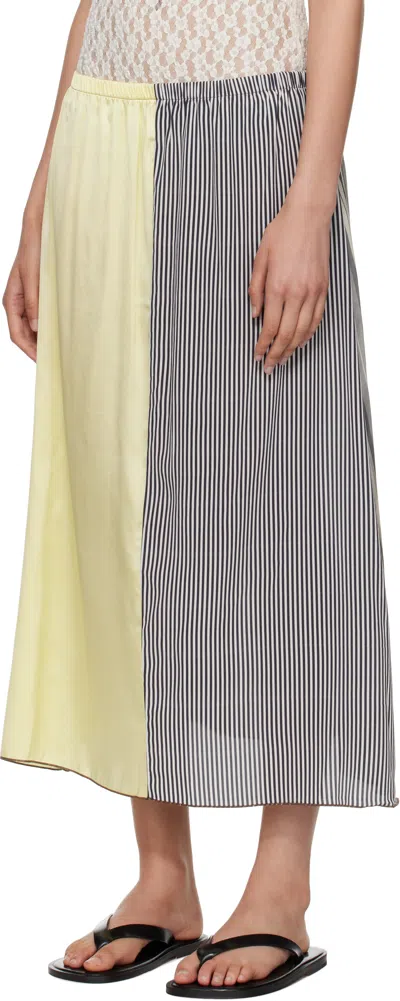 Baserange Ssense Exclusive Multicolor Vesa Midi Skirt In Black