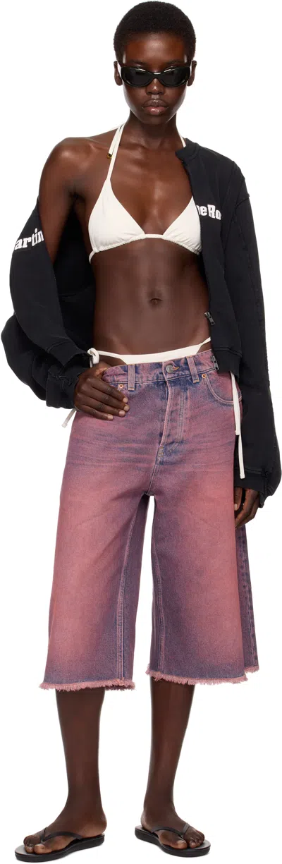 Martine Rose Ssense Exclusive Black Shrunken Zip Up Crew Jacket In Black