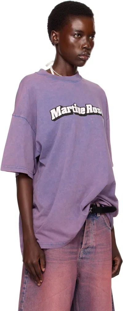 Martine Rose Ssense Exclusive Purple Oversized Short Sleeve T-shirt In Purple