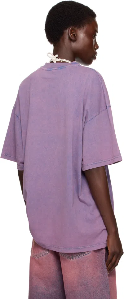 Martine Rose Ssense Exclusive Purple Oversized Short Sleeve T-shirt In Purple