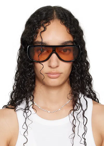 Port Tanger Ssense Exclusive Black Sayf Sunglasses In Black
