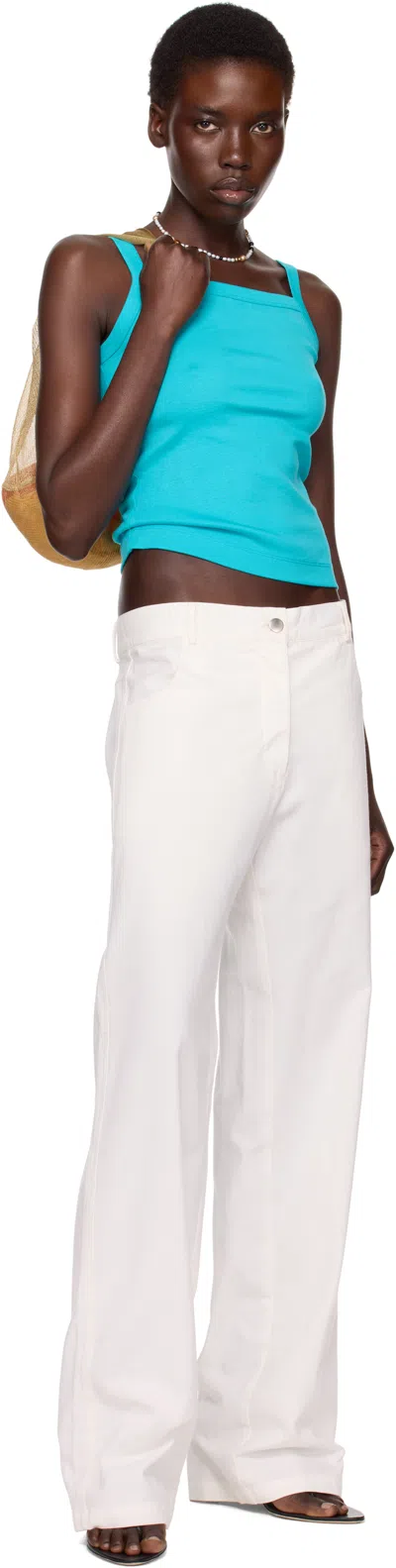 Flore Flore Ssense Exclusive Blue May Camisole In Blue