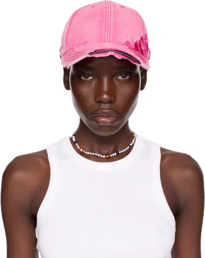 Martine Rose Ssense Exclusive Pink Roll Back Cap In Pink