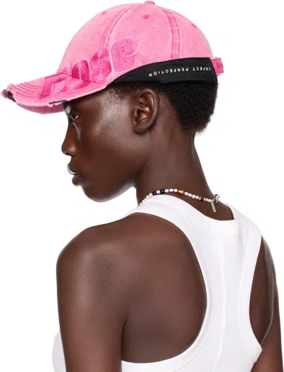 Martine Rose Ssense Exclusive Pink Roll Back Cap In Pink