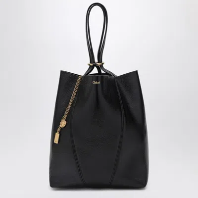 Chloé Spin Black Medium Tote Bag