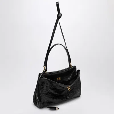 Balenciaga Cocco-print Calfskin Medium Rodeo Bag In Black