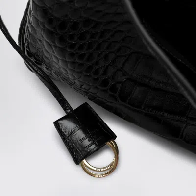 Balenciaga Cocco-print Calfskin Medium Rodeo Bag In Black