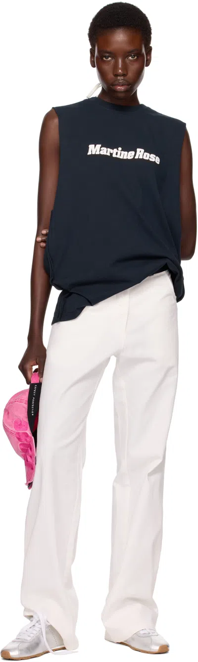 Martine Rose Ssense Exclusive Navy Double Vest Tank Top In Black