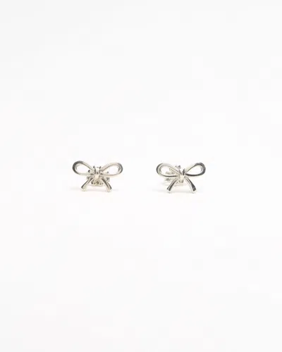 Tiffany & Co Silver Ribbon Earrings In Metallic